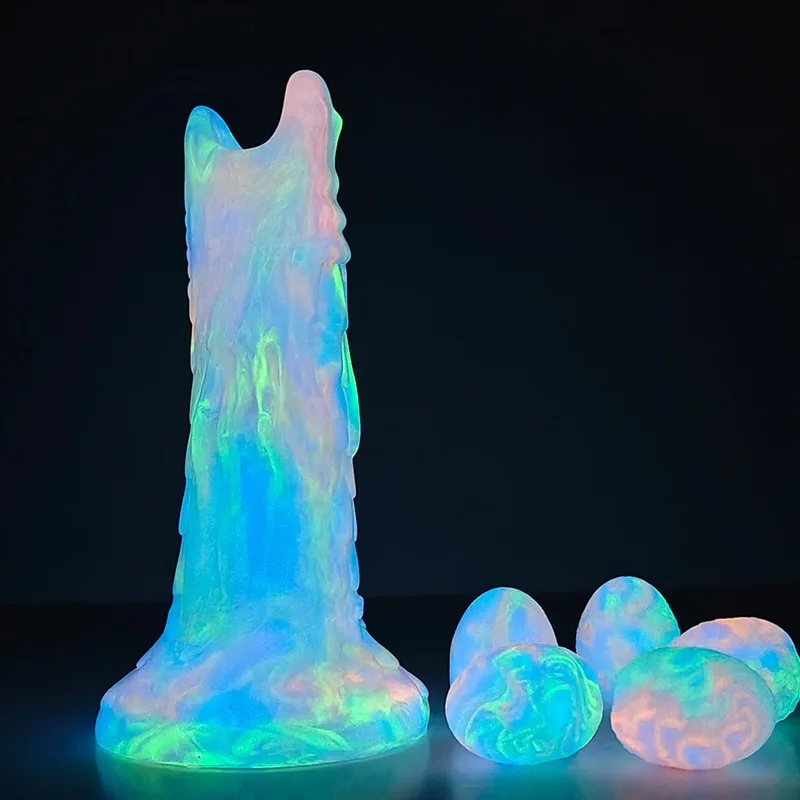 7 IN Glow-In-The-Dark Dragon Head Shaped Egg-Laying Dildo Ovipositor Sex Toy 3 7 IN Glow-In-The-Dark Dragon Head Shaped Egg-Laying Dildo Ovipositor Sex Toy 3