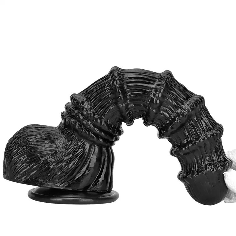 c7d38f552298cae8 9/9.5/11 IN Black Horse Dildo PVC Animal Sex Toy - Image 7