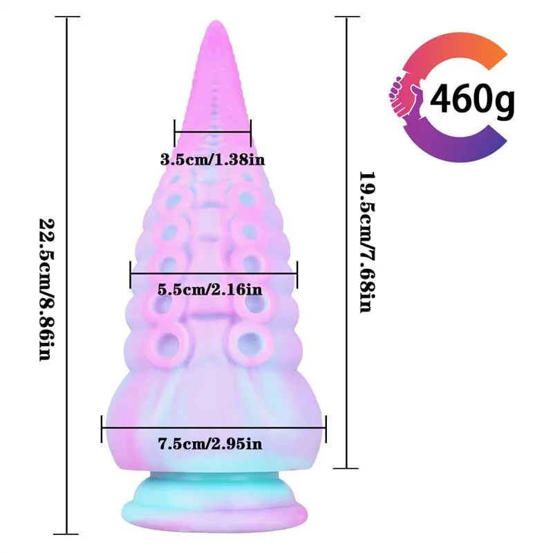 8.5 IN Tentacle Dildo Soft Silicone Octopus Butt Plug 1 8.5 IN Tentacle Dildo Soft Silicone Octopus Butt Plug 1