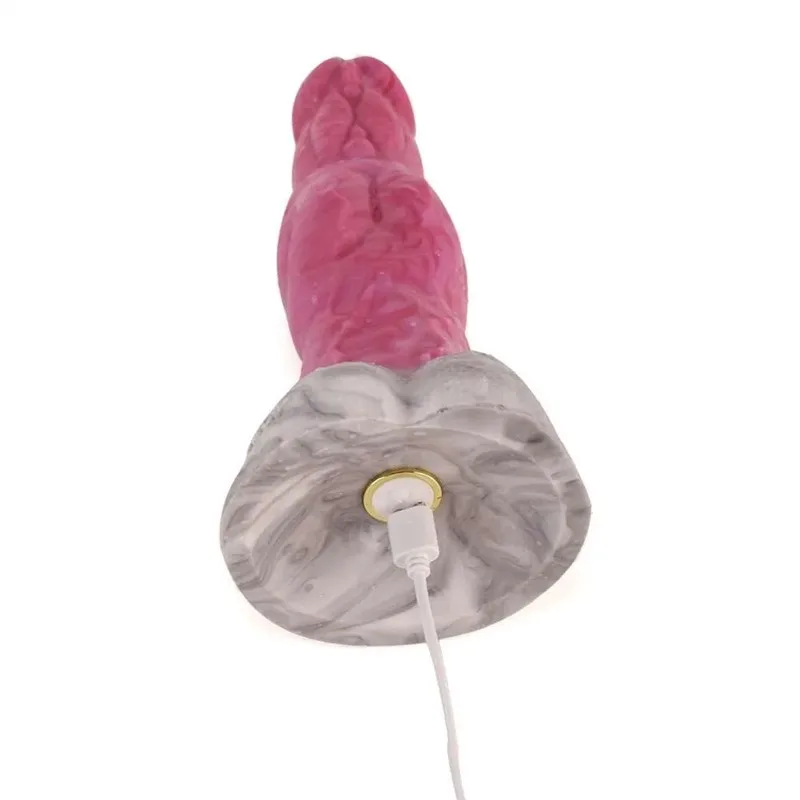 c9656821b00e1721 9 IN Rechargeable Fat Alien Vibrating Dildo - Image 6