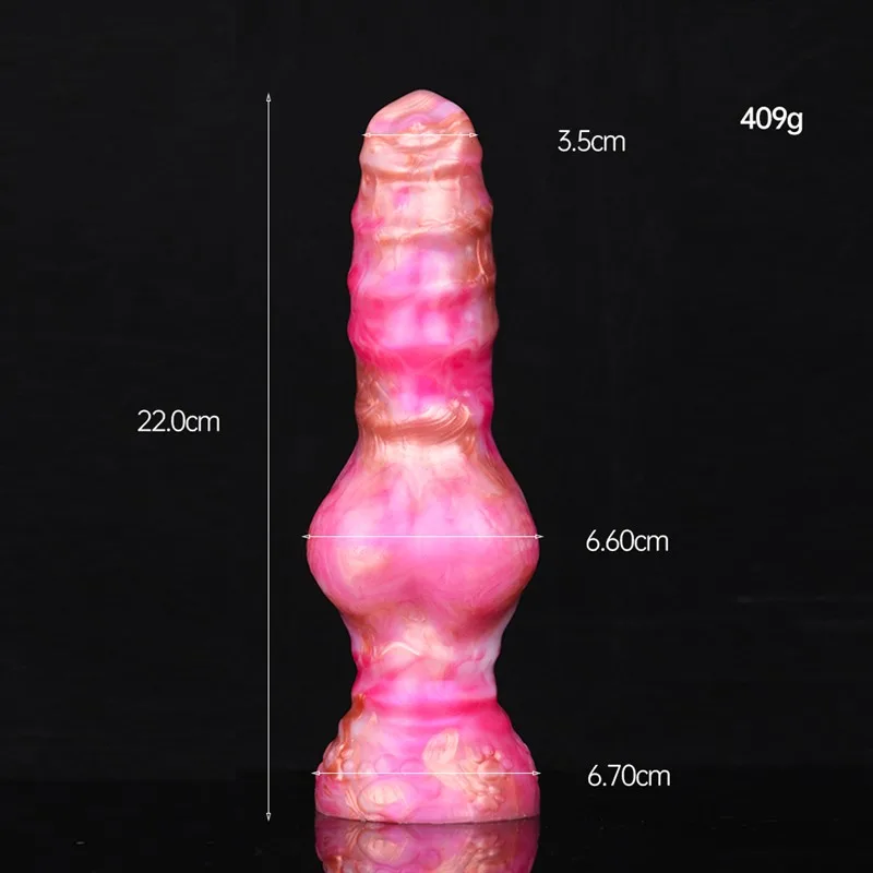 8.5 IN Fantasy Dog Dildo With Knot Silicone Animal Penis 1 8.5 IN Fantasy Dog Dildo With Knot Silicone Animal Penis 1