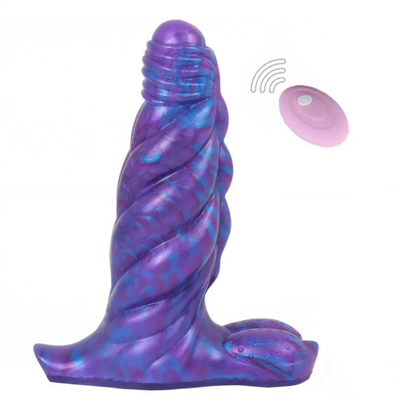 d351432aa8430695 5 Inch Vibrating Alien Dildo with Remote