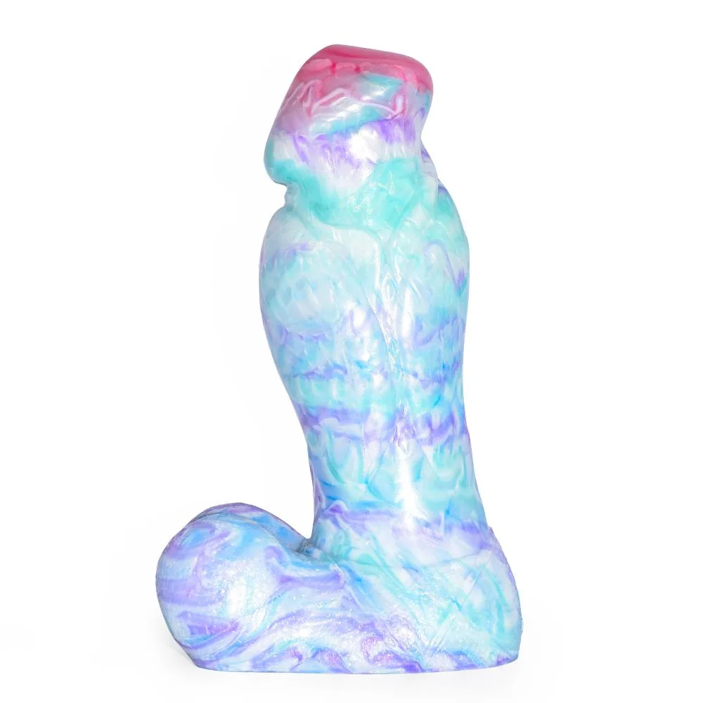 d3df7d466b382378 9 Inch Thick Big Mushroom Head Dog Dildo with Balls
