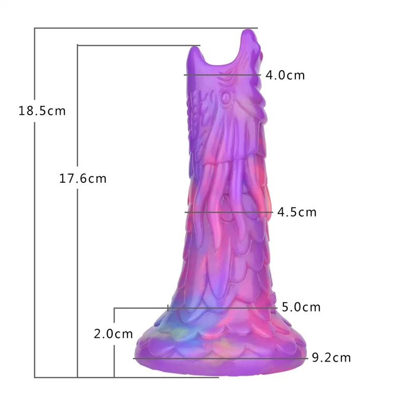 7 IN Glow-In-The-Dark Dragon Head Shaped Egg-Laying Dildo Ovipositor Sex Toy 1 7 IN Glow-In-The-Dark Dragon Head Shaped Egg-Laying Dildo Ovipositor Sex Toy 1