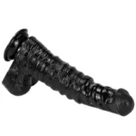 9.5 IN Black Horse Dick PVC Animal Dildo Sex Toy - Image 6