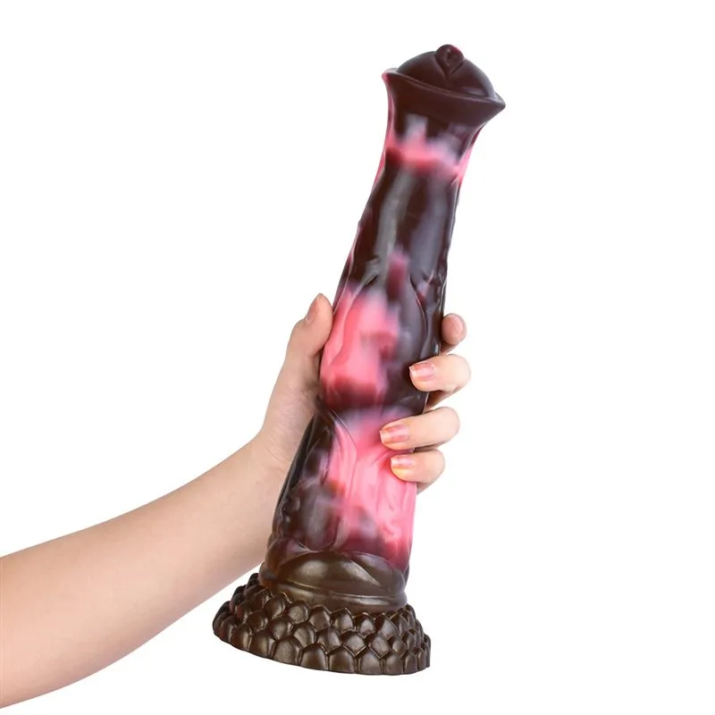 dd439f0377cbaef6 11 IN Large Pony Horse Dildo Silicone Fantasy Animal Penis - Image 5