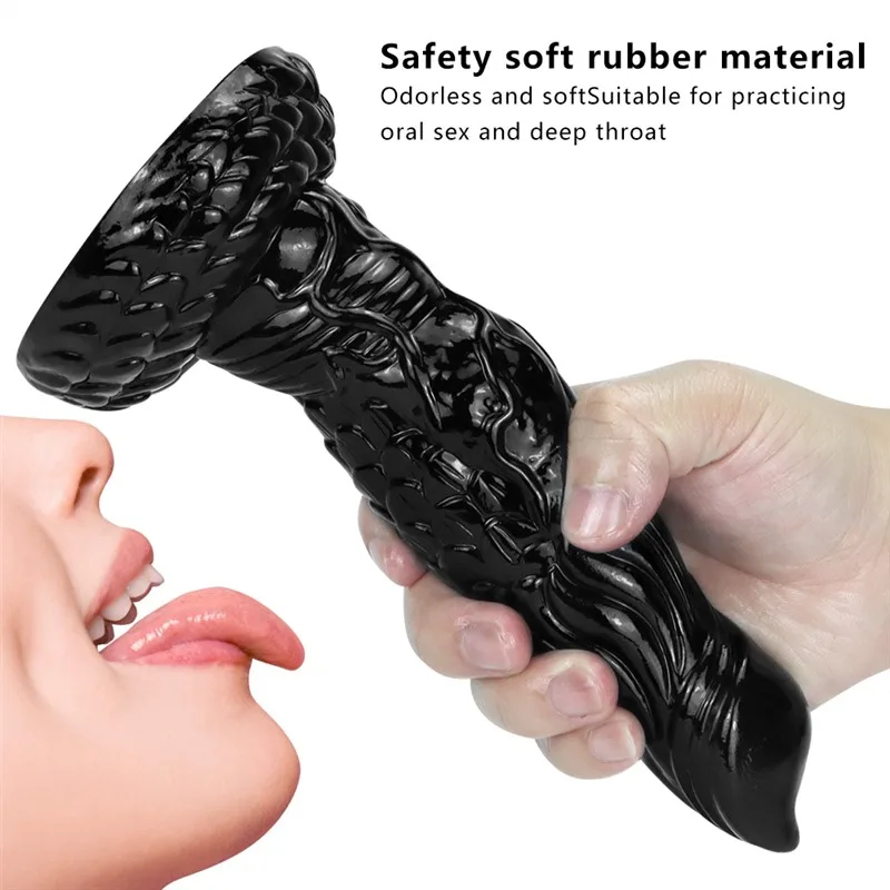 7.5 IN Black Small Dragon Dildo PVC Butt Plug 2 7.5 IN Black Small Dragon Dildo PVC Butt Plug 2