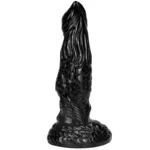 7.5 IN Black Small Dragon Dildo PVC Butt Plug - Image 4
