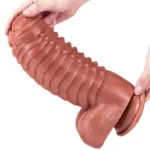 11.5 IN Massive Monster Dildo PVC Alien Sex Toy Black/Blue/Brown - Image 7