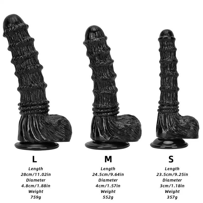 9/9.5/11 IN Black Horse Dildo PVC Animal Sex Toy 1 9/9.5/11 IN Black Horse Dildo PVC Animal Sex Toy 1