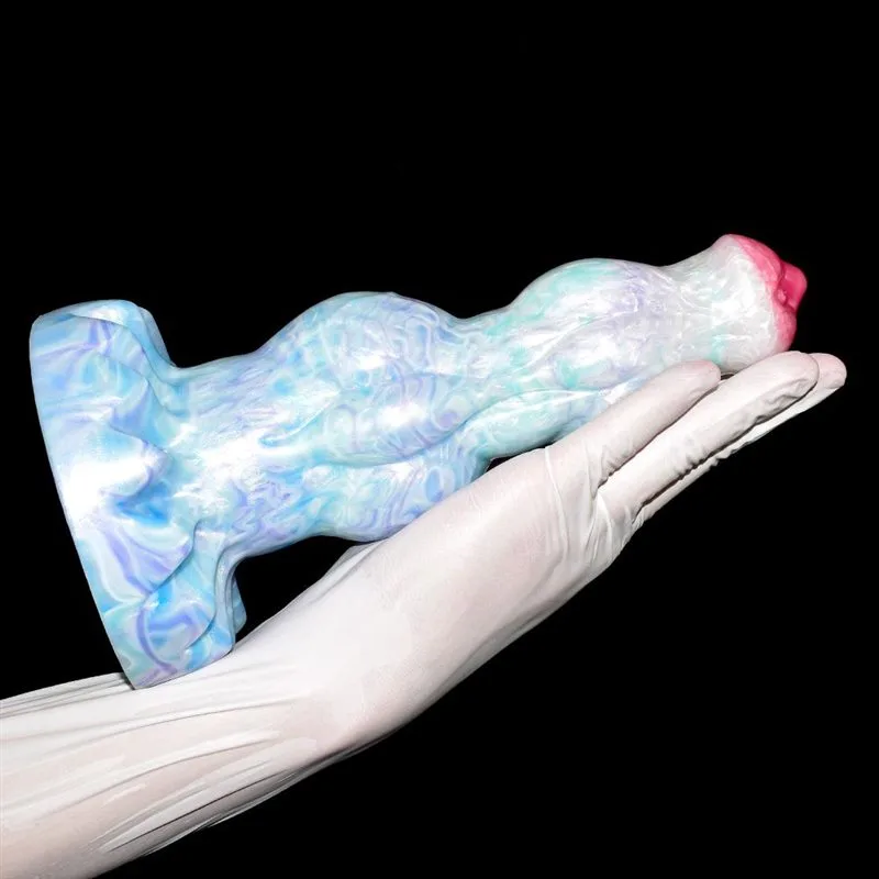 9 IN Fantasy Dildo With Two Knots Silicone Animal Dog Penis 2 9 IN Fantasy Dildo With Two Knots Silicone Animal Dog Penis 2