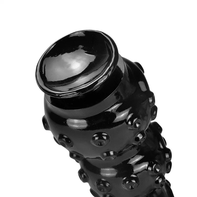 ef1f24ce22b3b7ce 13 IN Large Black Thick Tentacle Dildo PVC Anal Beads - Image 6