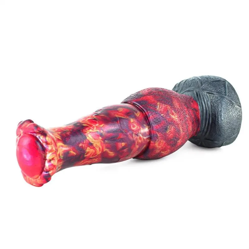format_webp (8) 9 IN Fantasy Platinum Cured Silicone Horse Dildo with Thick Knot - Image 5