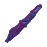 13 IN Purple Double-Ended Palm Hand Dildo - Image 7