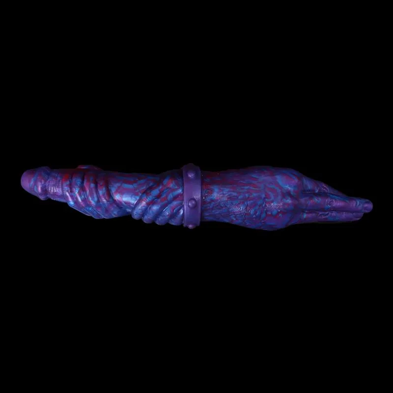 13 IN Purple Double-Ended Palm Hand Dildo 2 13 IN Purple Double-Ended Palm Hand Dildo 2