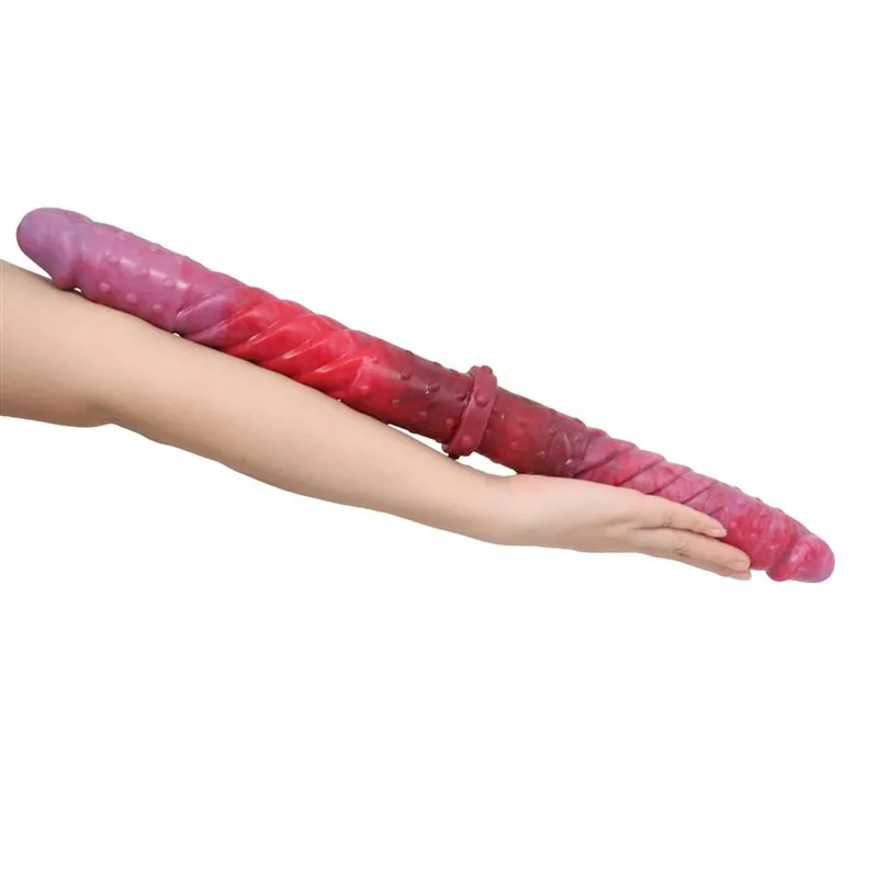 18178c1d44f668a5 20.5 IN Extra Long Beaded Double Pleasure Dildo - Image 5