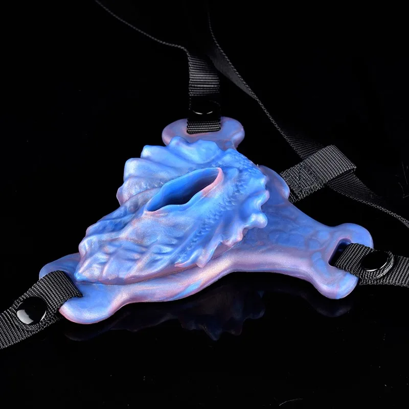 Blue Wearable Silicone Clit Grinder with Hole 8 Blue Wearable Silicone Clit Grinder with Hole 8