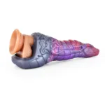 8 IN Purple Dragon Cock Sleeve Silicone Penis Sheath - Image 8