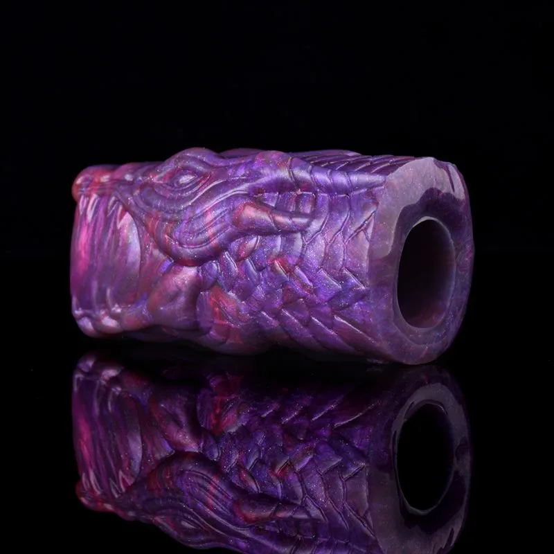 3.3/4.2/4.6 IN Purple Silicone Dragon Head Penis Extension 7 3.3/4.2/4.6 IN Purple Silicone Dragon Head Penis Extension 7