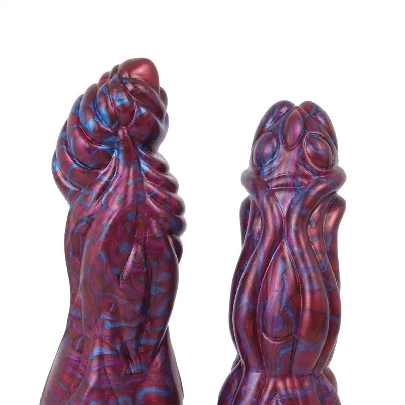 34c231283f4a37e5 8 IN Fantasy Silicone Double-Headed Alien Dildo - Image 4