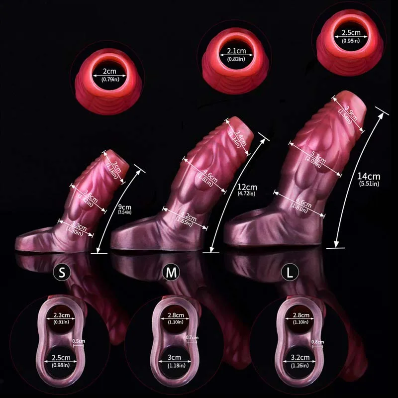 3.5/4.7/5.5 IN Open Head Soft Silicone Dragon Cock Sleeve 1 3.5/4.7/5.5 IN Open Head Soft Silicone Dragon Cock Sleeve 1