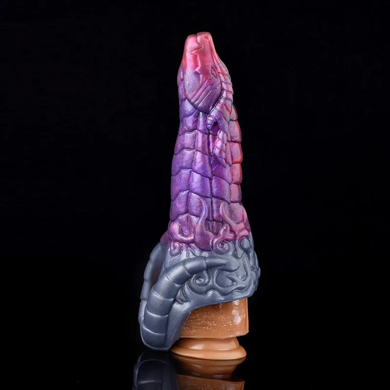 8 IN Purple Dragon Cock Sleeve Silicone Penis Sheath 2 8 IN Purple Dragon Cock Sleeve Silicone Penis Sheath 2
