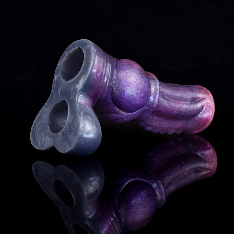 6.5 IN Horse Knot Cock Sleeve Purple Men Penis Extension 9 6.5 IN Horse Knot Cock Sleeve Purple Men Penis Extension 9