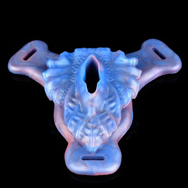 Blue Wearable Silicone Clit Grinder with Hole 4 Blue Wearable Silicone Clit Grinder with Hole 4