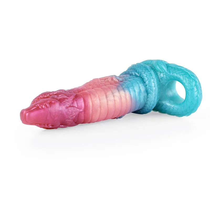 4f0636c77bfeb4d9 7.7 IN Dragon Cock Sleeve Fantasy Men Penis Extender - Image 6