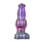 7.6 IN Purple Dog Knot Penis Sheath Animal Cock Sleeve - Image 4