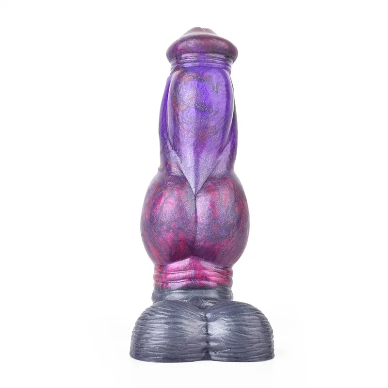 55761dc3d26e685b 7.6 IN Purple Dog Knot Penis Sheath Animal Cock Sleeve - Image 4