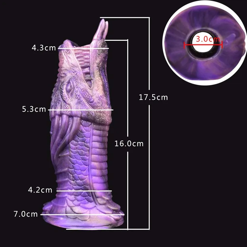 6.9 IN Silicone Fantasy Dragon Head Penis Sheath 1 6.9 IN Silicone Fantasy Dragon Head Penis Sheath 1