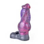 7.6 IN Purple Dog Knot Penis Sheath Animal Cock Sleeve - Image 3