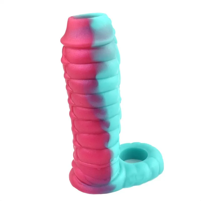 749c9baa2fcbd770 Fantasy Dragon Penis Sleeve Soft Silicone Hollow Cock Sheath