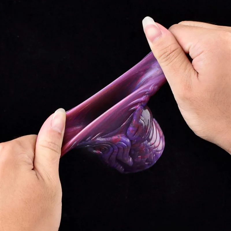 3.3/4.2/4.6 IN Purple Silicone Dragon Head Penis Extension 11 3.3/4.2/4.6 IN Purple Silicone Dragon Head Penis Extension 11