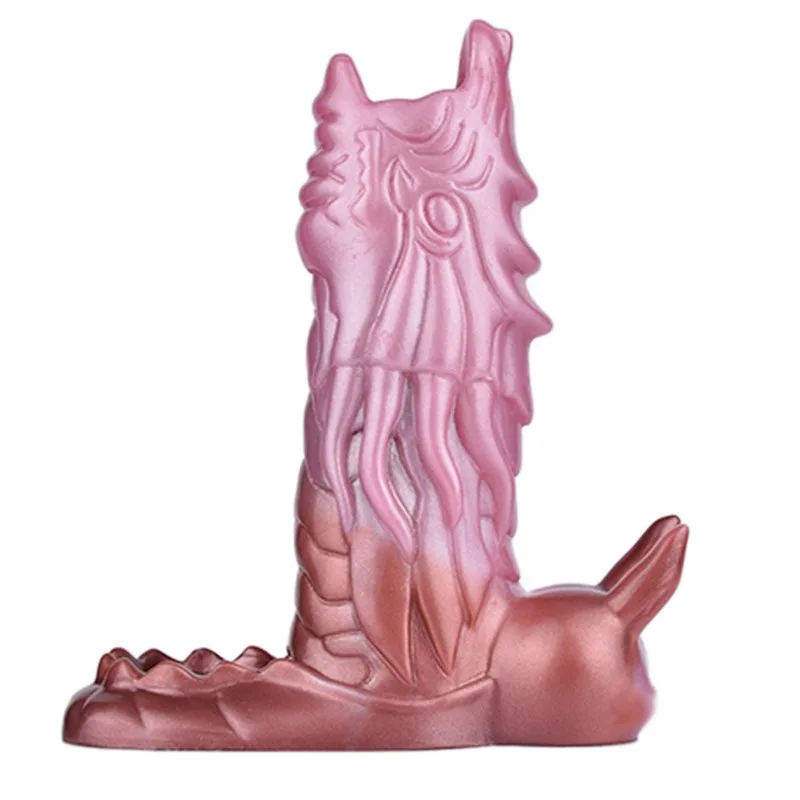 8794c93311847e60 5.9 IN Dragon Cock Sleeve Silicone Exotic Penis Extension - Image 2
