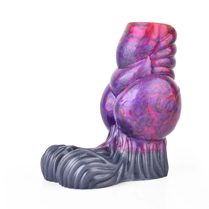 9ce7ee189ad3a269 Fantasy Silicone Penis Girth Enhancer Sleeve Open Head Big Knot Sheath