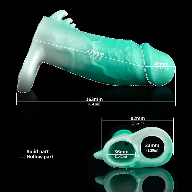 6.4 IN Fantasy Penis Extension Soft Silicone Cock Sheath 1 6.4 IN Fantasy Penis Extension Soft Silicone Cock Sheath 1