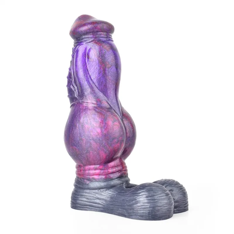 aa3235c7153c335a Purple Dog Knot Sleeve Soft Silicone Animal Penis Sheath