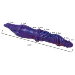 13 IN Purple Double-Ended Palm Hand Dildo - Image 2
