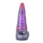 8 IN Purple Dragon Cock Sleeve Silicone Penis Sheath - Image 5