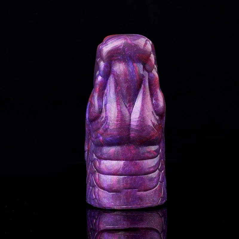 3.3/4.2/4.6 IN Purple Silicone Dragon Head Penis Extension 5 3.3/4.2/4.6 IN Purple Silicone Dragon Head Penis Extension 5