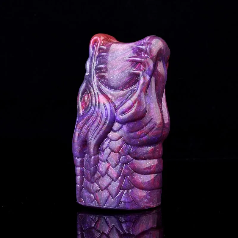 3.3/4.2/4.6 IN Purple Silicone Dragon Head Penis Extension 2 3.3/4.2/4.6 IN Purple Silicone Dragon Head Penis Extension 2