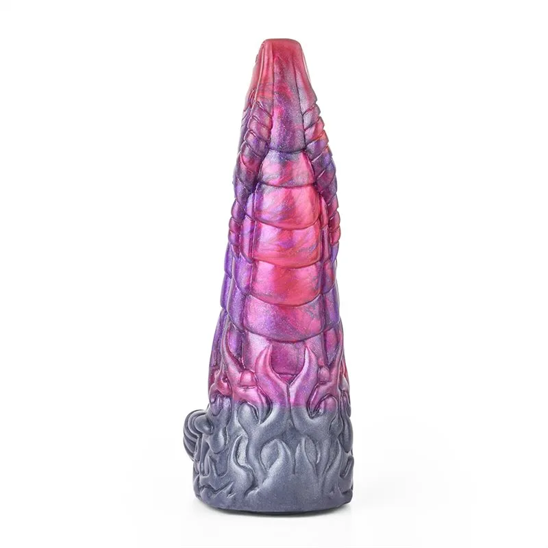 bfd95c0ce25f2868 8 IN Purple Dragon Cock Sleeve Silicone Penis Sheath - Image 4