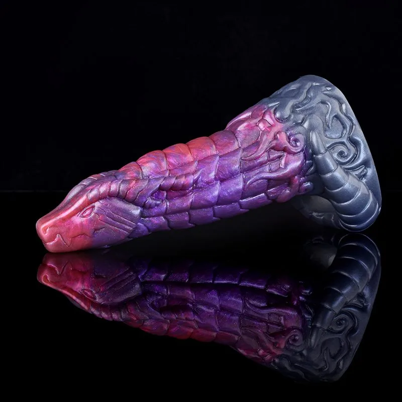 8 IN Purple Dragon Cock Sleeve Silicone Penis Sheath 6 8 IN Purple Dragon Cock Sleeve Silicone Penis Sheath 6