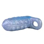 5.6 IN Blue Alien Penis Sleeve Soft Silicone Cock Sheath - Image 5