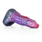 8 IN Purple Dragon Cock Sleeve Silicone Penis Sheath - Image 6