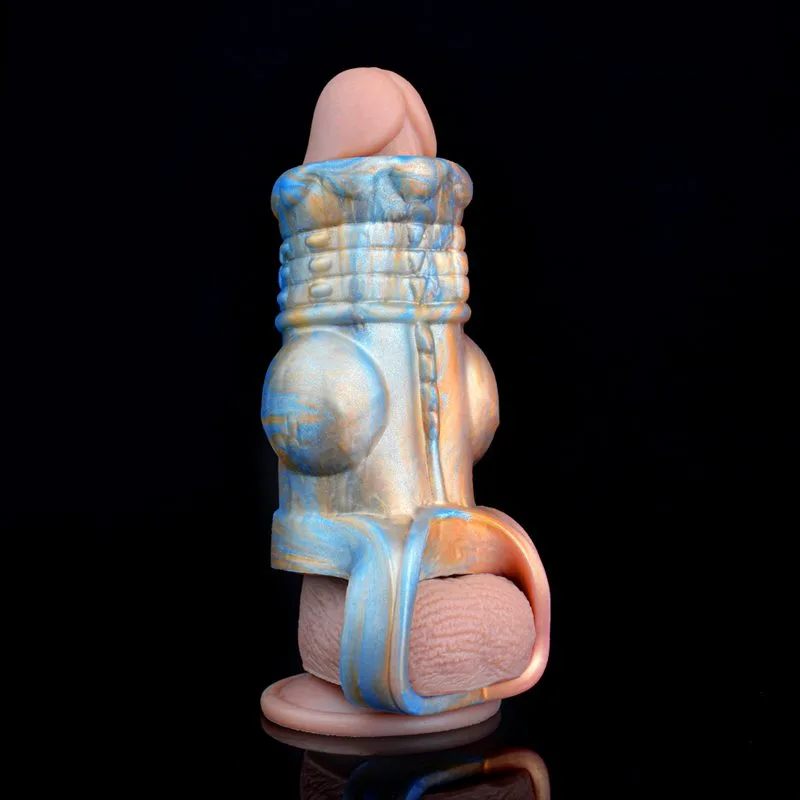 4.5 IN Fantasy Knot Cock Sleeve Open Tip Penis Extender 10 4.5 IN Fantasy Knot Cock Sleeve Open Tip Penis Extender 10