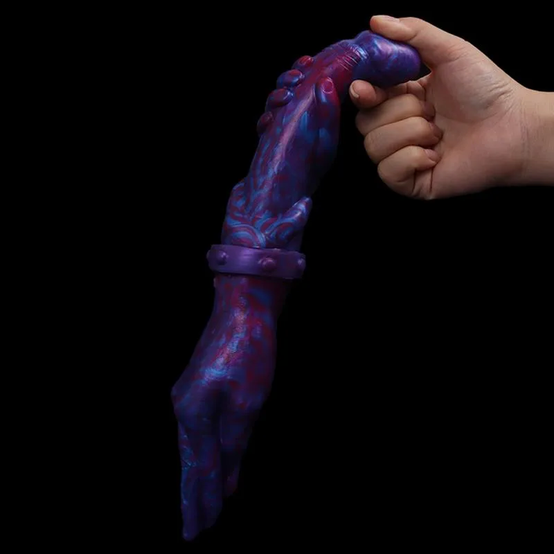 13 IN Purple Double-Ended Palm Hand Dildo 3 13 IN Purple Double-Ended Palm Hand Dildo 3