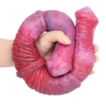 18.5 IN Long Double Ended Knot Dildo Pink/Black - Image 6